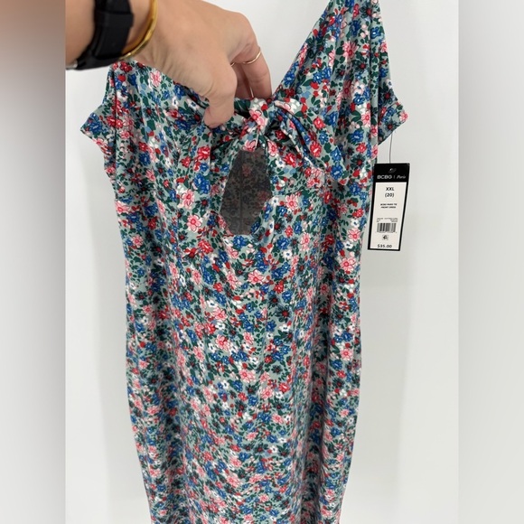 BCBG Paris Women's Summer Cut Out Tie Sleeveless Dress - Picture 2 of 12